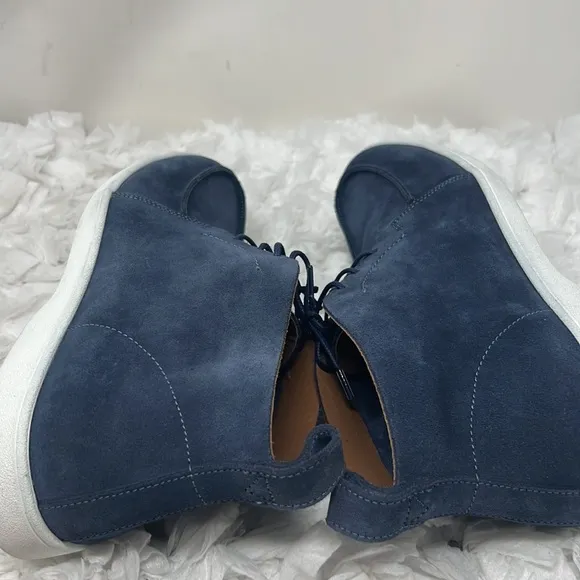 AQUATALIA GREYSON SUEDE MENS Size 8M BLUE SUEDE CHUKKAS BOOTS MADE IN ITALY