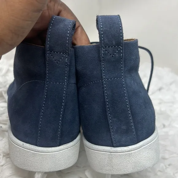 AQUATALIA GREYSON SUEDE MENS Size 8M BLUE SUEDE CHUKKAS BOOTS MADE IN ITALY