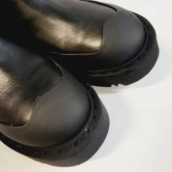 Aquatalia Holly Black Leather Lub Boots and Dust Bag Size 8 NIB