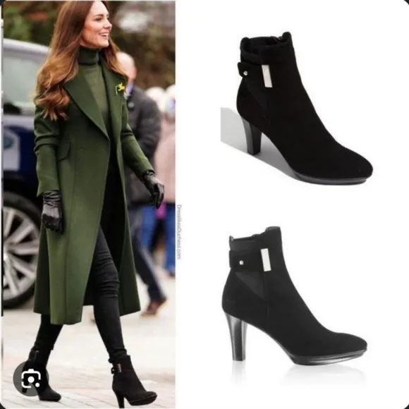 AQUATALIA Kate Middleton black ankle boots
