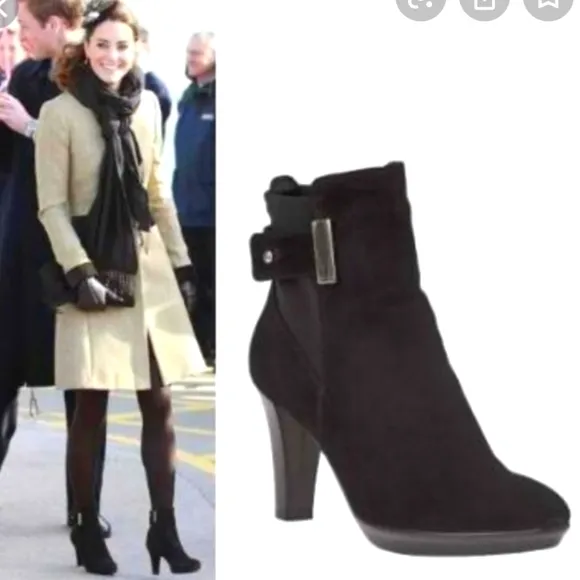 AQUATALIA Kate Middleton black ankle boots