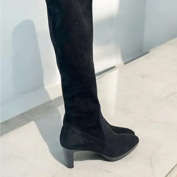 Aquatalia Rhumba Suede Knee-High Boots - Size 8