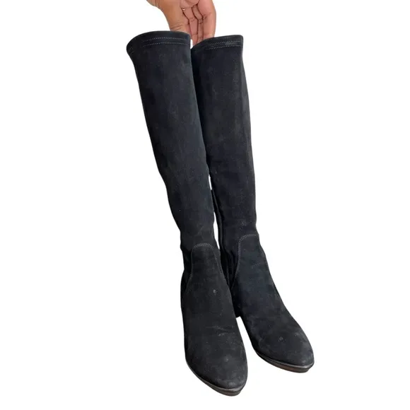 Aquatalia Rhumba Suede Knee-High Boots - Size 8