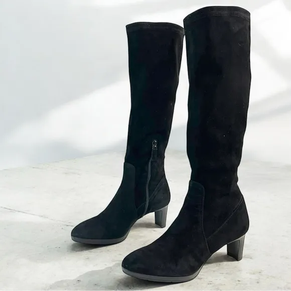 Aquatalia Rhumba Suede Knee-High Boots - Size 8