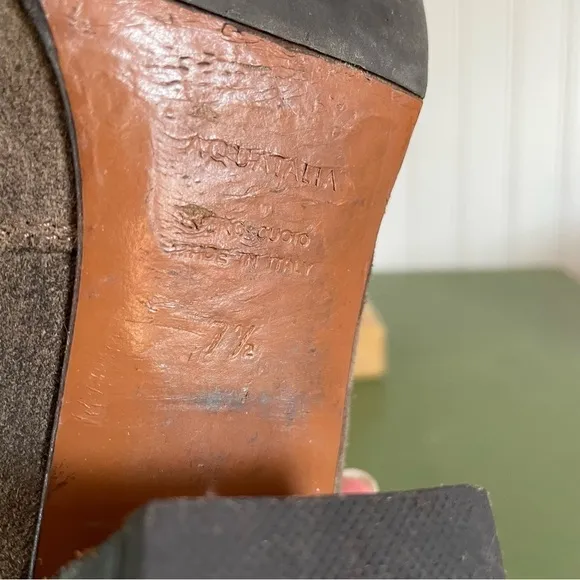 Aquatalia Waterproof Heeled Chelsea Boots in Brown Suede *Italy*