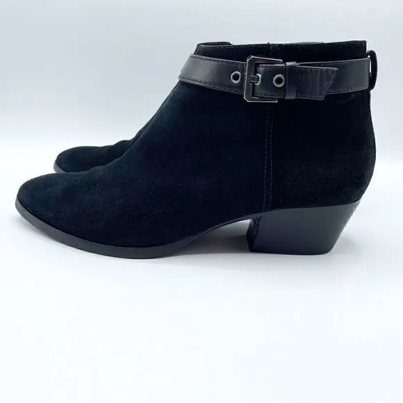 Aquatalia Fatima Women’s Black Suede Ankle Bootie