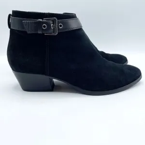 Aquatalia Fatima Women’s Black Suede Ankle Bootie