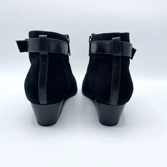 Aquatalia Fatima Women’s Black Suede Ankle Bootie