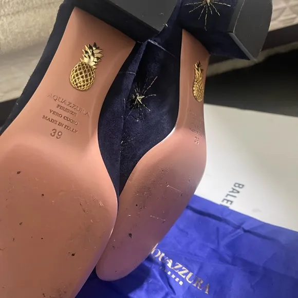 Aquazurra COSMIC STAR BOOTS NAVY SUEDE