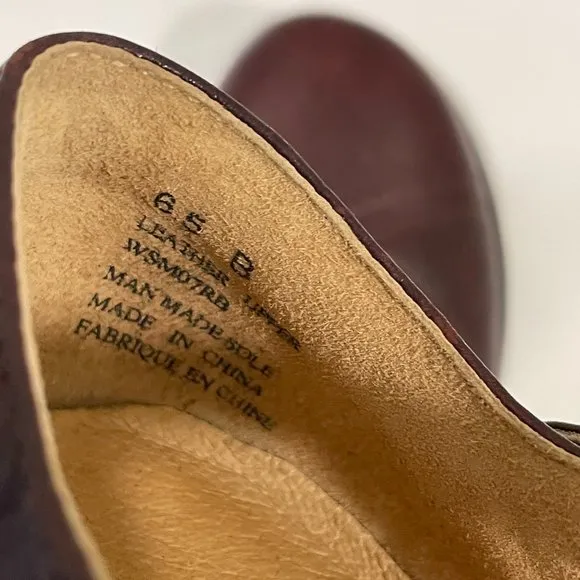 ARAVON &quot;Maura&quot; T-Strap Genuine Leather Pump, Wine - 6.5 B