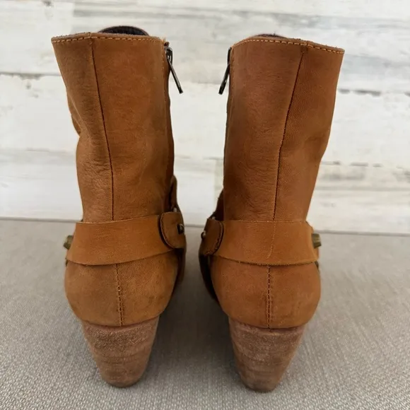 Ariana Bohling Tan Leather Boots Womens Size 10 Cowgirl Western Rodeo Boho