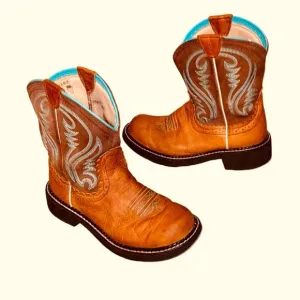 ARIAT Fatbaby Heritage western cowboy leather boots girl's size 6.5
