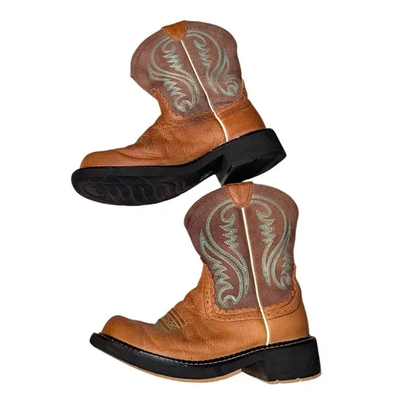 ARIAT Fatbaby Heritage western cowboy leather boots girl's size 6.5