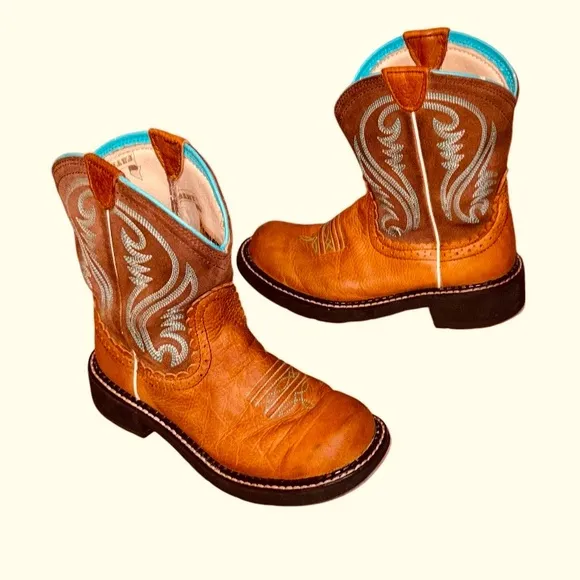 ARIAT Fatbaby Heritage western cowboy leather boots girl's size 6.5