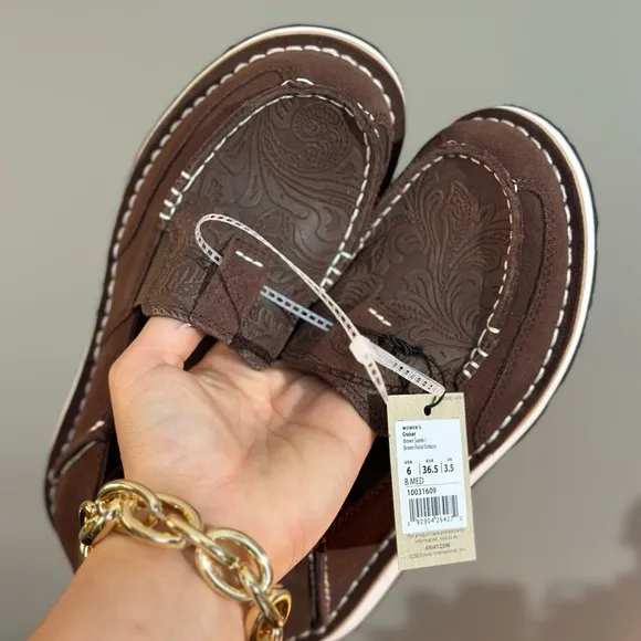 Ariat Leather Cruise Slip-On Brown Shoes