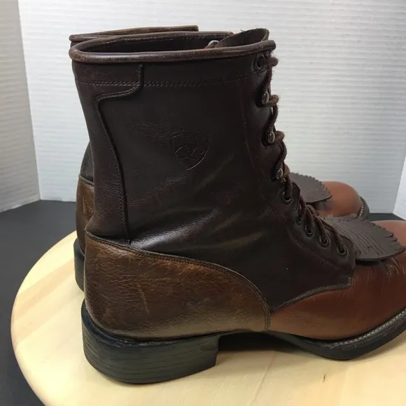 Ariat Polished Bay Pro Lacer Brown Leather Boots Men’s 8.5D Style 38090