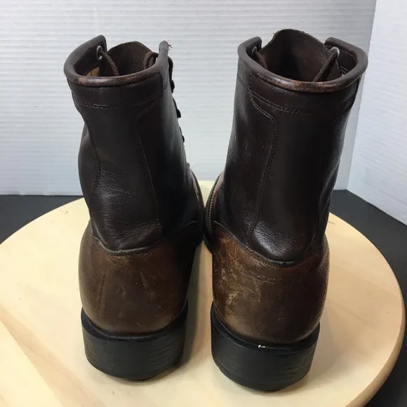 Ariat Polished Bay Pro Lacer Brown Leather Boots Men’s 8.5D Style 38090