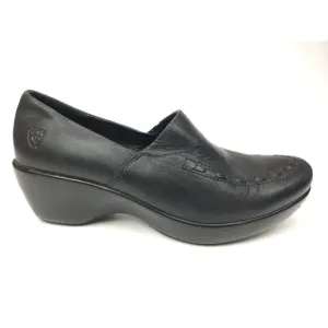 Ariat Shoes Womens 9 B Wedge Clogs Black Leather Pull On Round Toe 21160