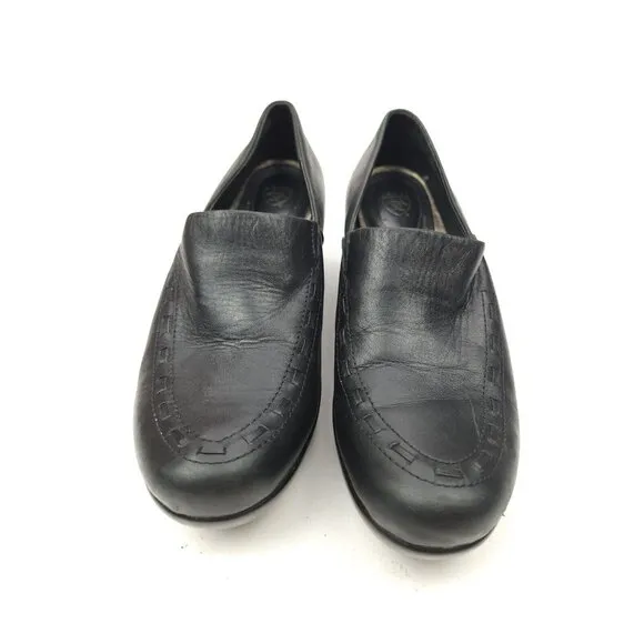 Ariat Shoes Womens 9 B Wedge Clogs Black Leather Pull On Round Toe 21160