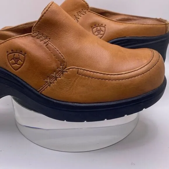 Ariat Tan Clogs Size 7 Leather Style 94221