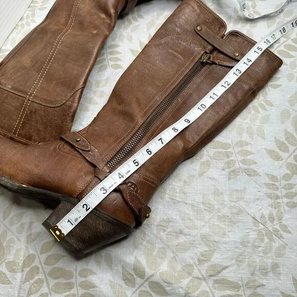 Ariat Wild Flower Women's Brown Leather Knee High Tall Boots 10016359 Size 6.5 B
