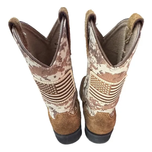 ARIAT YOUTH PATRIOT LEATHER WESTERN BOOTS