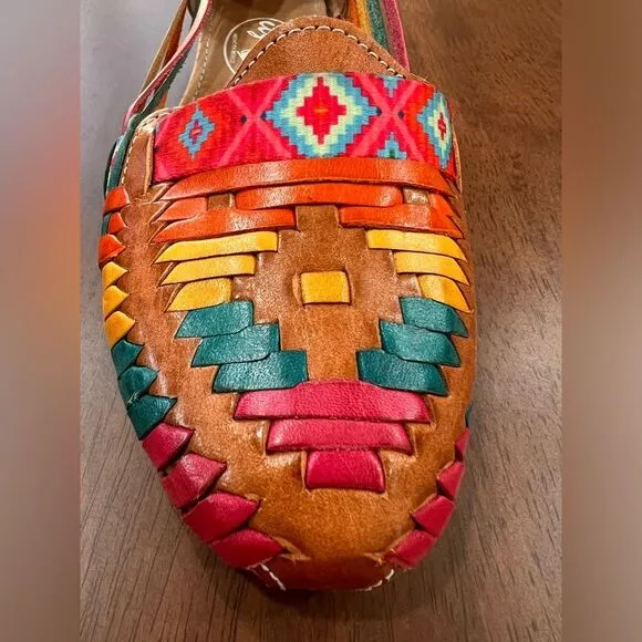 Artesanias Itzel Huarache Multicolored Slip On Shoes - Size 7