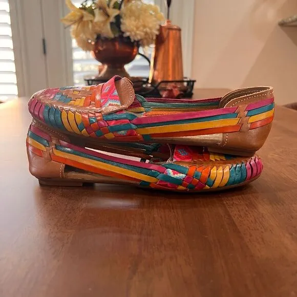 Artesanias Itzel Huarache Multicolored Slip On Shoes - Size 7