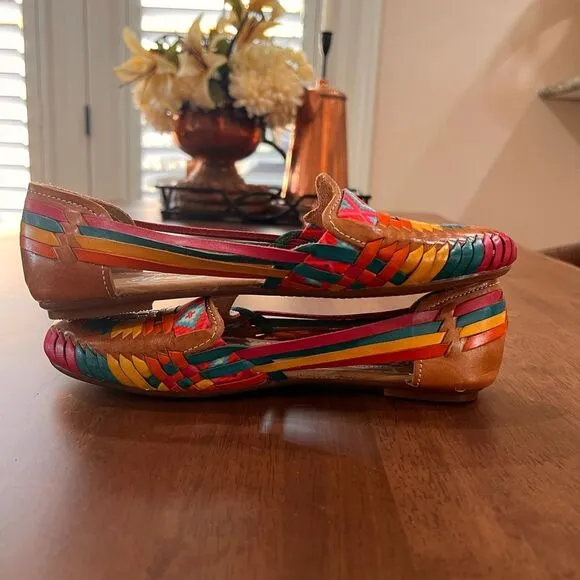 Artesanias Itzel Huarache Multicolored Slip On Shoes - Size 7