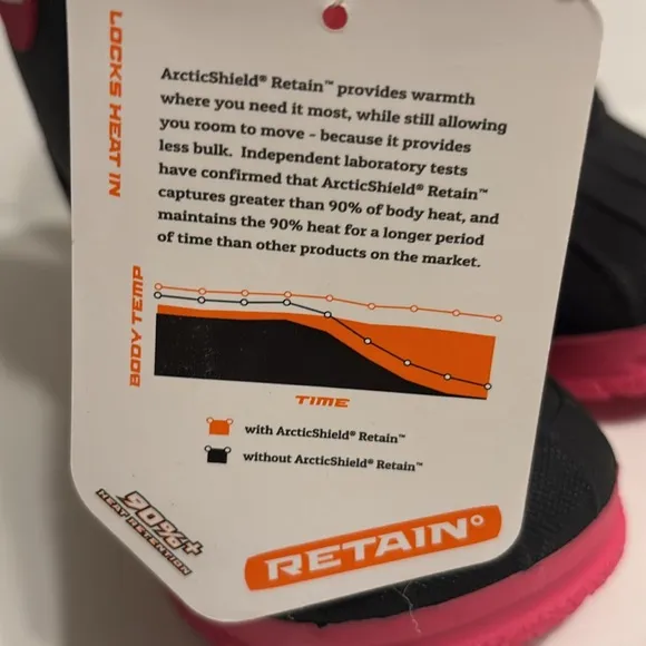 Artic Shield Girls Warm Insulated Waterproof Pink and Black Boots