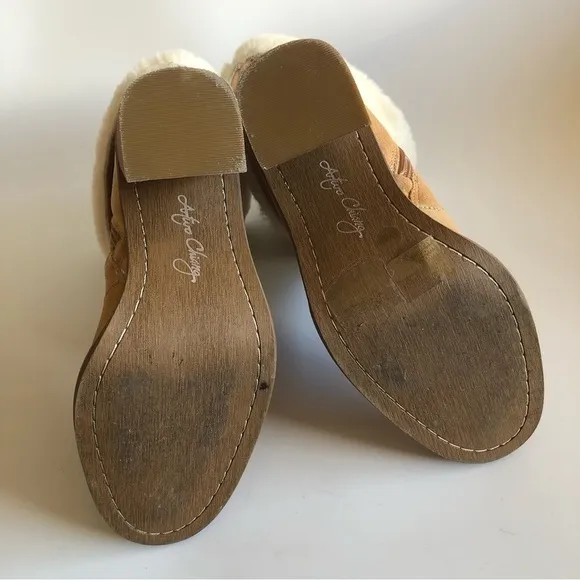 Arturo Chiang Maira Suede Fur Lined Boots
