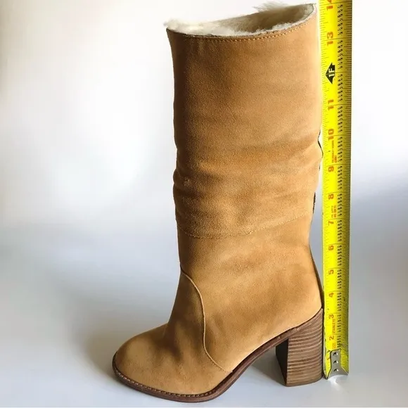 Arturo Chiang Maira Suede Fur Lined Boots