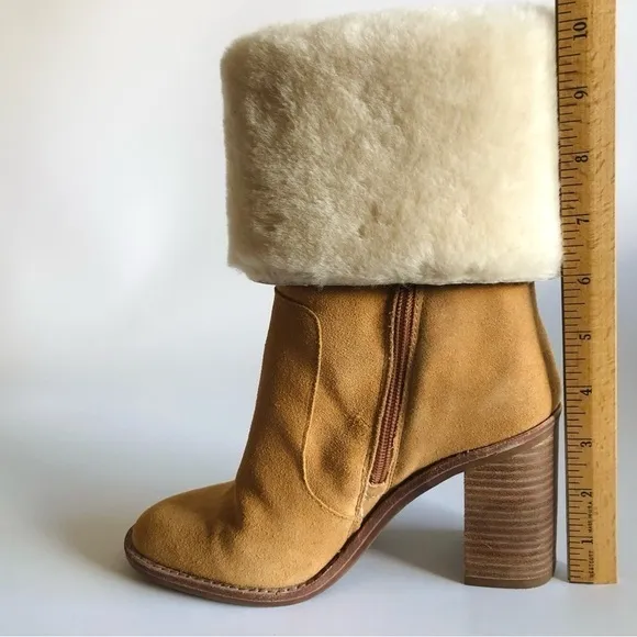 Arturo Chiang Maira Suede Fur Lined Boots