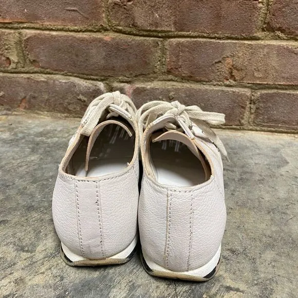 A.S.98 Tucker Beige Woven Toe Leather Sneaker Size 38