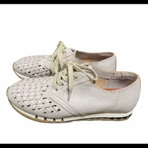 A.S.98 Tucker Beige Woven Toe Leather Sneaker Size 38