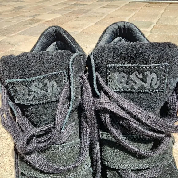 Ash London Women's Black Suede Wedge Sneakers sz US 9 EU 40