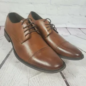 Asher Green Men's Brown Genuine Leather Oxford Shoes