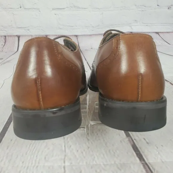 Asher Green Men's Brown Genuine Leather Oxford Shoes