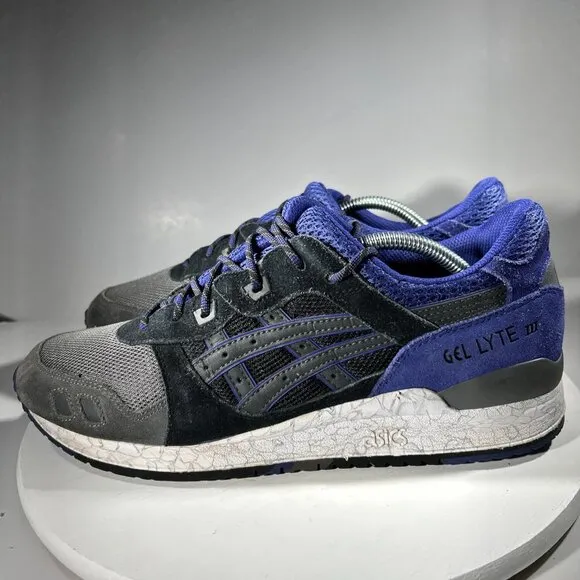 ASICS Gel Lyte 3 Mens Shoes Fashion Sneakers Size 12 High Voltage Black Purple
