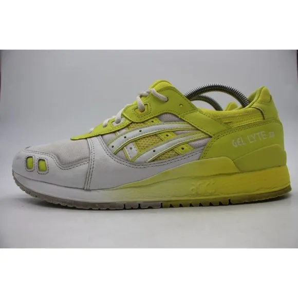 Asics GEL-Lyte III Men's Size 9.5 Casual Shoes White/Yellow 1191A224 100