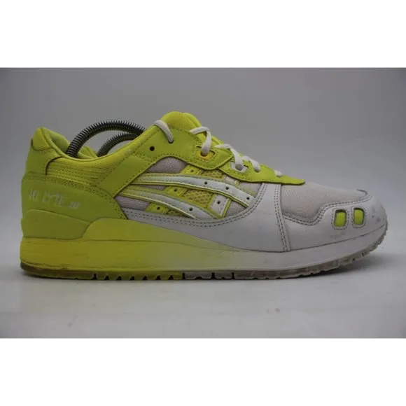 Asics GEL-Lyte III Men's Size 9.5 Casual Shoes White/Yellow 1191A224 100