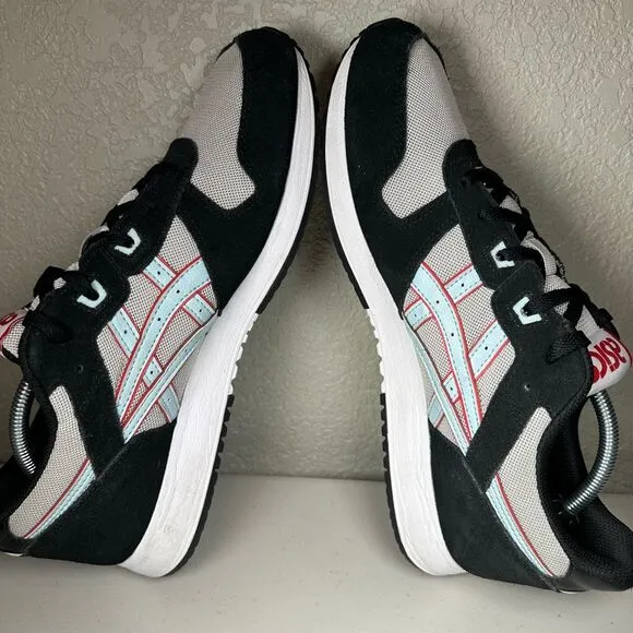 Asics Mens 12 Lyte Classic Running Shoes Lace Up Low Top Mesh Gray Black Sneaker