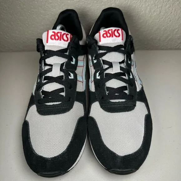 Asics Mens 12 Lyte Classic Running Shoes Lace Up Low Top Mesh Gray Black Sneaker