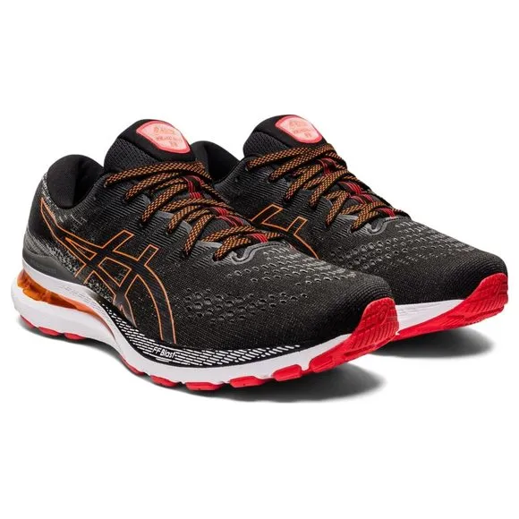 ASICS MEN'S GEL-KAYANO 28 RUNNING SHOES, 9, SHEET ROCK/ORANGE POP