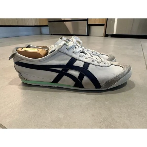 ASICS Onitsuka Tiger Mexico 66 Cream Peacoat Lime Shoes Men’s Size 11‎ 1183A359