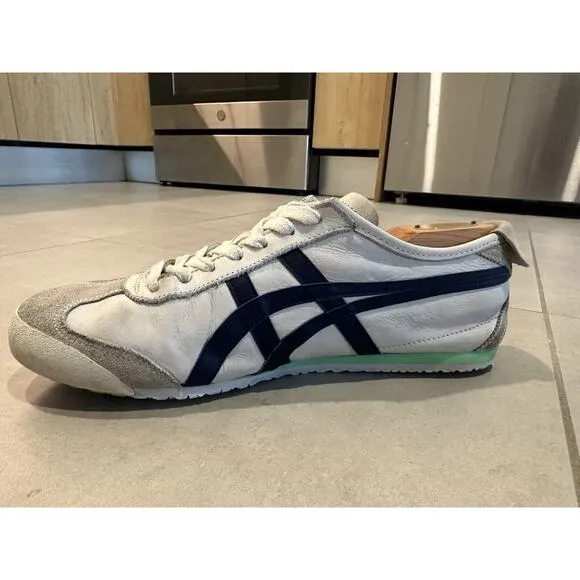 ASICS Onitsuka Tiger Mexico 66 Cream Peacoat Lime Shoes Men’s Size 11‎ 1183A359