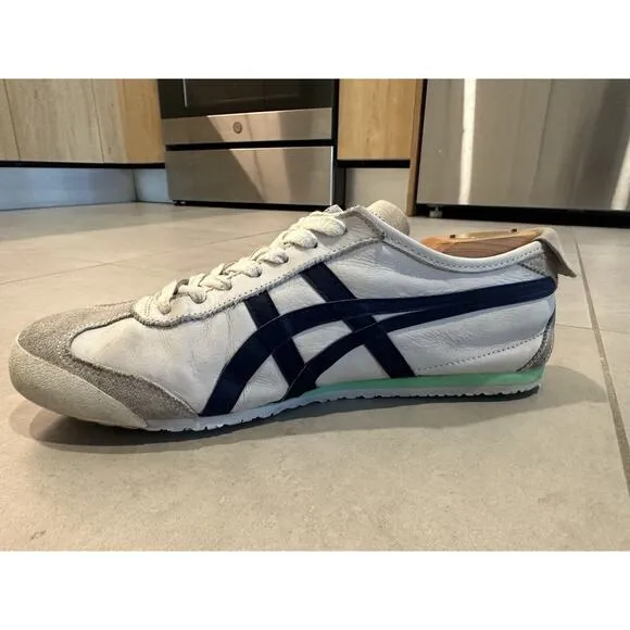 ASICS Onitsuka Tiger Mexico 66 Cream Peacoat Lime Shoes Men’s Size 11‎ 1183A359