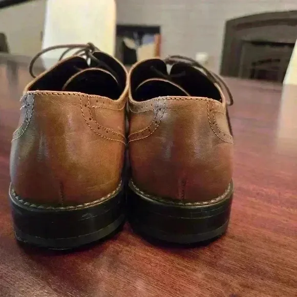 Aston Grey Mercer Wingtip Dress Shoes Men Brown Size 9.5