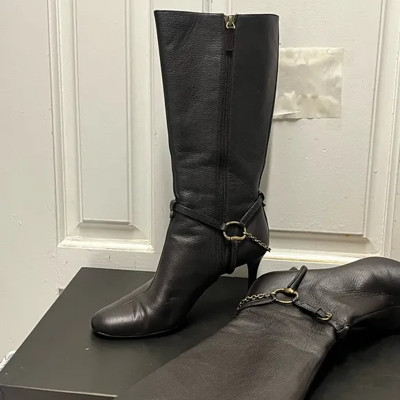 Authentic Gucci Brown Leather Women Boot Size 36 C
