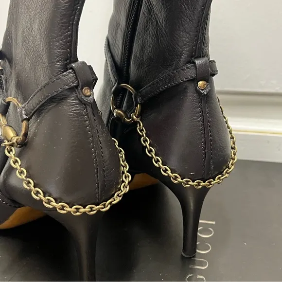 Authentic Gucci Brown Leather Women Boot Size 36 C